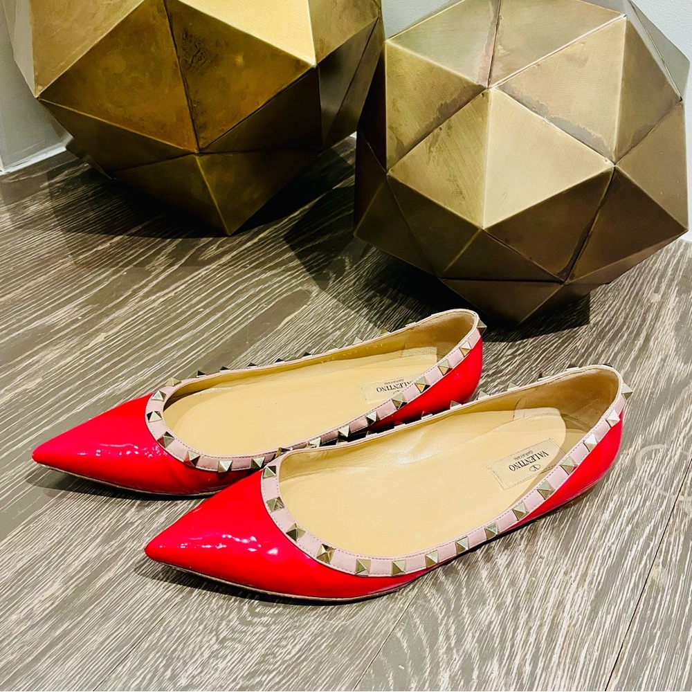 Valentino Red Patent Leather Flats